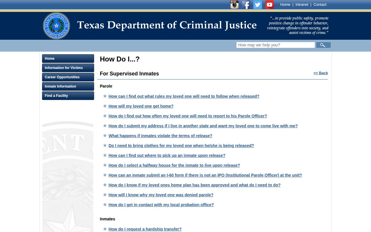 John R. Lindsey Unit scheduled release logistics from TDCJ