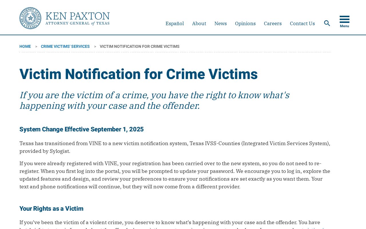 Texas Attorney General guidance for the move from county VINE to IVSS-Counties